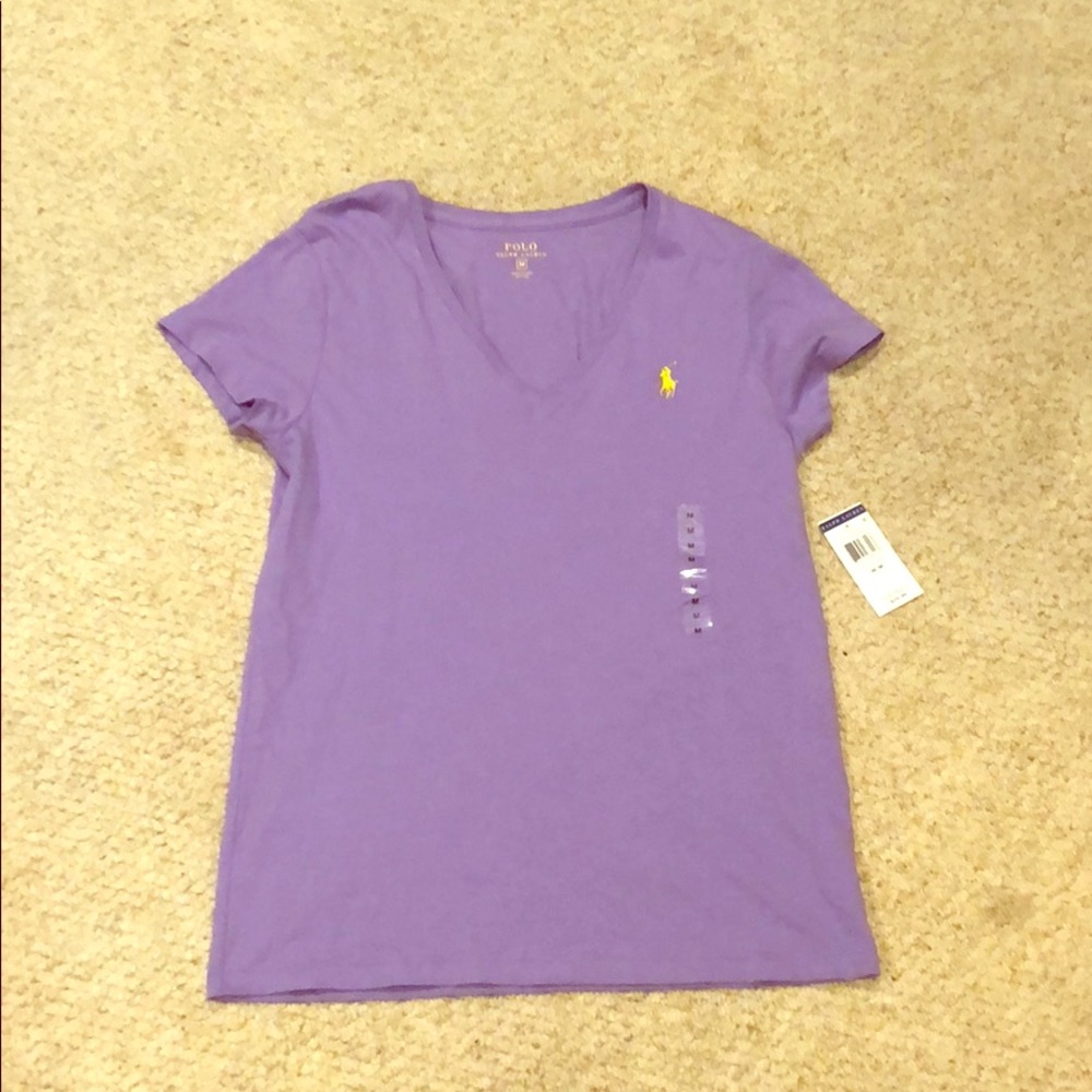 Purple Ralph Lauren v-neck. Size medium.